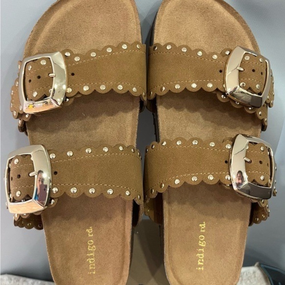 Indigo Rd. Souren Women's Sandals Size 9 M Medium Brown Double Buckle New